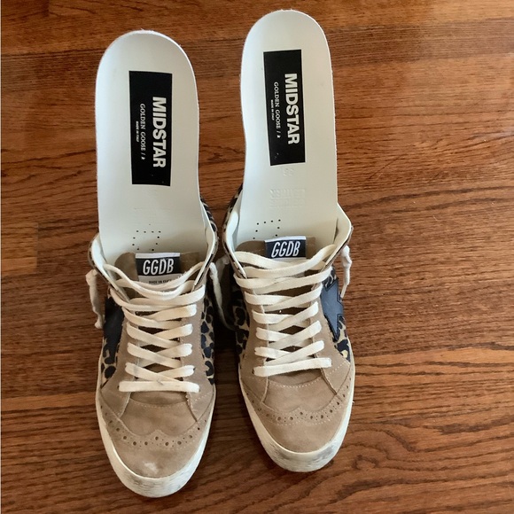 Golden Goose Mid Stars Animal Neutral Tone Print Size 36 - Picture 4 of 13